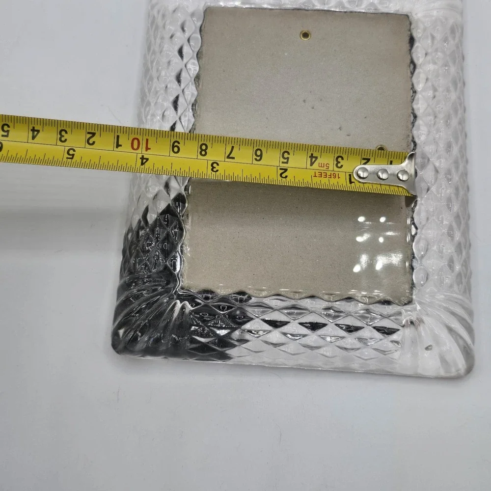 Vintage Glass Diamond‎ Pattern Picture Frame 3.5 X 5 Inch